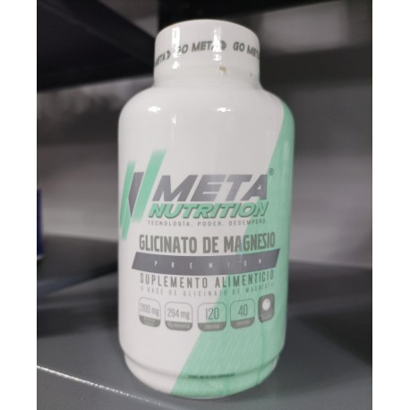 GLICINATO DE MAGNESIO 120 CAPS   META NUTRITION - RELAJACION